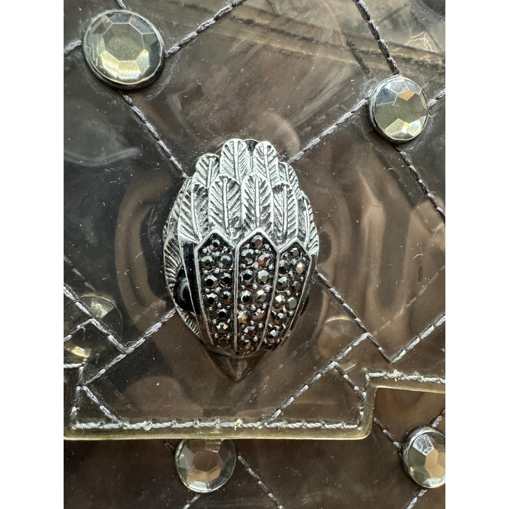 Kurt Geiger London Kensington Rhinestone Transparent Shoulder Bag Chan Strap - Picture 5 of 12